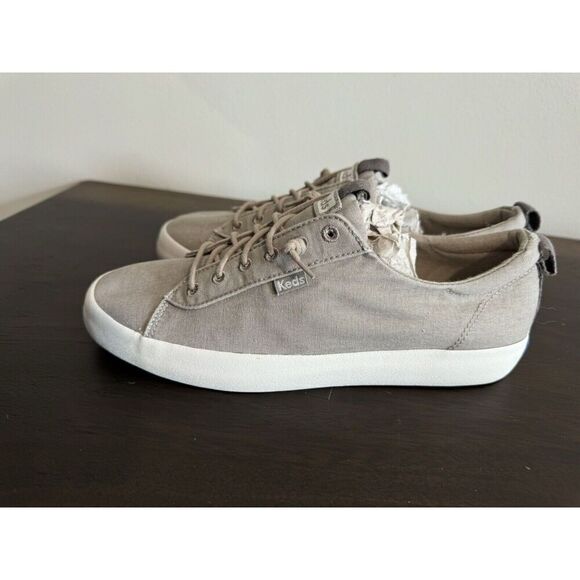 Keds Women's Kickback 8 Canvas Slip on Sneakers Gray Shoes New Fall Comfort - Picture 5 of 7